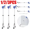 1/2/3Pcs Reaching Pick Up Tool Clamp Trash Grabber Aluminum Alloy Home Portable Foldable Reaching Stick Long Arm Cleaning Tool 1