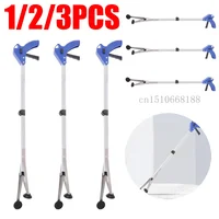 1/2/3Pcs Reaching Pick Up Tool Clamp Trash Grabber Aluminum Alloy Home Portable Foldable Reaching Stick Long Arm Cleaning Tool 1