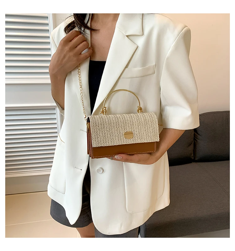 Fashion Pu Hasp Ladies Top-Handle Bags Braid Design 2024 New Brand Shoulder Bags for Women Free Shipping Bolsas Femininas