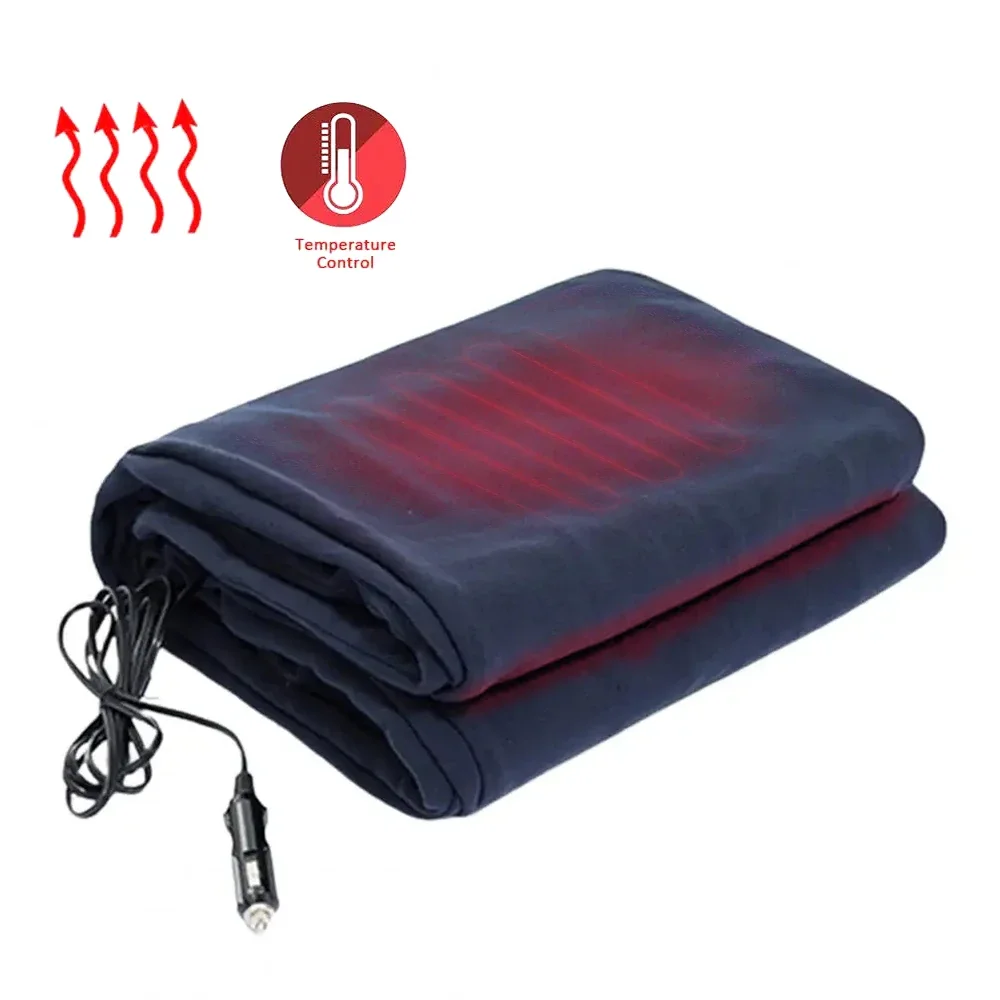 Car Electric Blanket 12-Volt Travel Portable Heated Blanket For