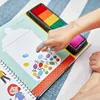 Fingerprinting Books With Rubber Stamps Ink Pad Activities Doodling Book Animal Garden DIY Craft Toy 2