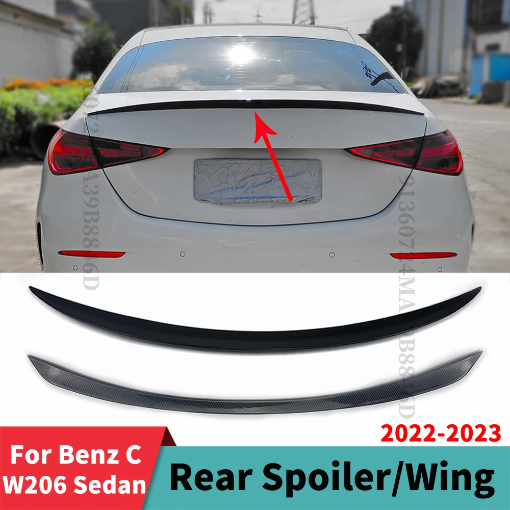 AILERON POUR MERCEDES Classe C Coupé C205 2015-2021 Noir Brillant