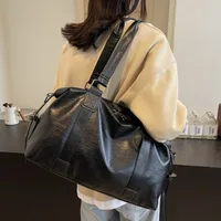 Sac fourre-tout en cuir pour femme, sac à main de simplicité, solide, vintage, initié, sac messager pour femme, mode 3