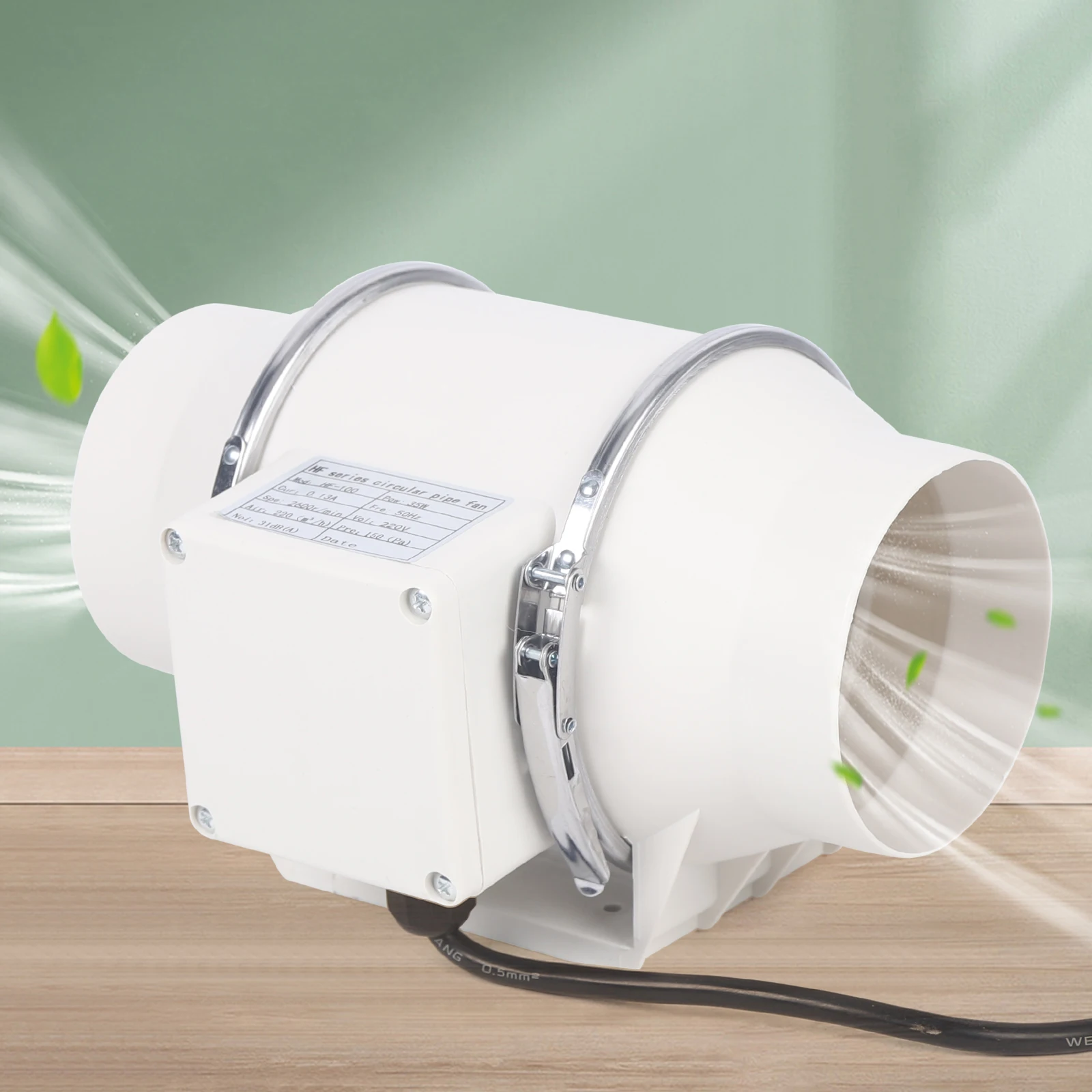 Ventilator instaliran u ventilacijskom sustavu radionice