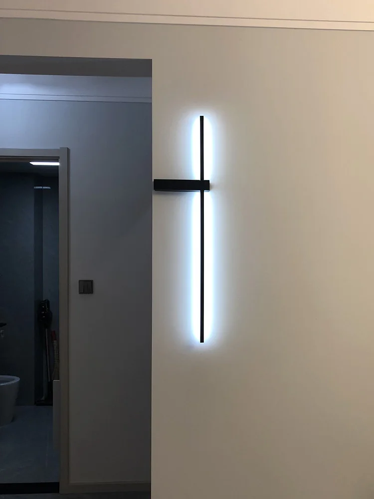Long strip wall lamp bedroom bedside lamp modern minimalist wall living room TV background grille line LED Wall Lamp Wall Sconces Light Wall Lamp