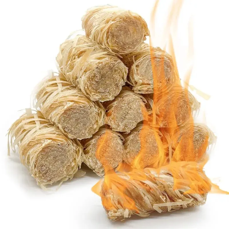 Natural Fire Starter Wax Wood Sticks - Ideal for Fireplaces, BBQs, and Ovens