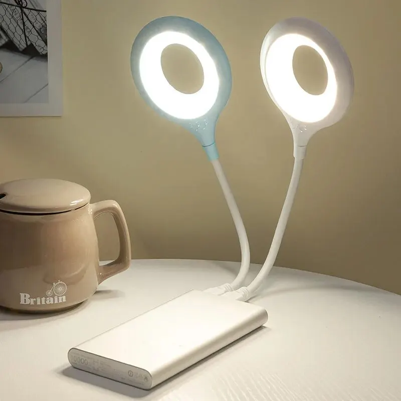 USB Direct Plug Portable Lamp Dormitory Bedside Lamp Eye Protection Student Study Reading Available Night Light