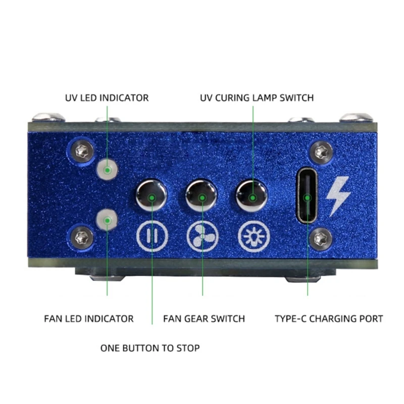 

Металлический вентилятор для УФ-отверждения, 10000 об/мин, 1200 мАч, электронный охлаждающий вентилятор с быстрым снижением