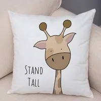 Nordic Zebra Hippo Giraffe Lion Crocodile Pillow Case Decor Animal Cushion Cover for Sofa case  Covers 2
