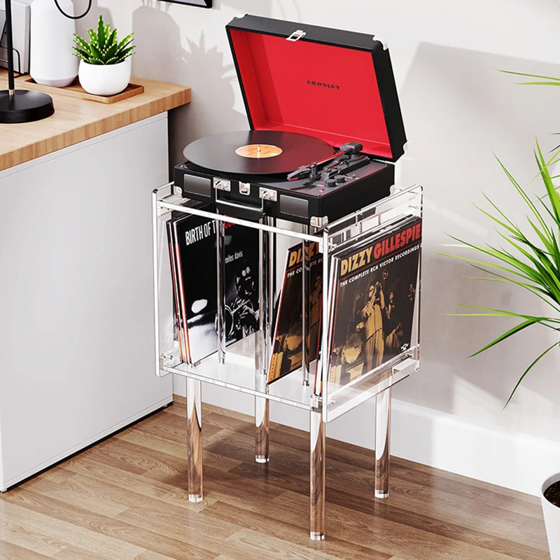 Shelf Cd Organizer Rack Display Storage Capacity Disc Radio Portable Tray Holder Large CD Rack Music Estante Retro Furnitures