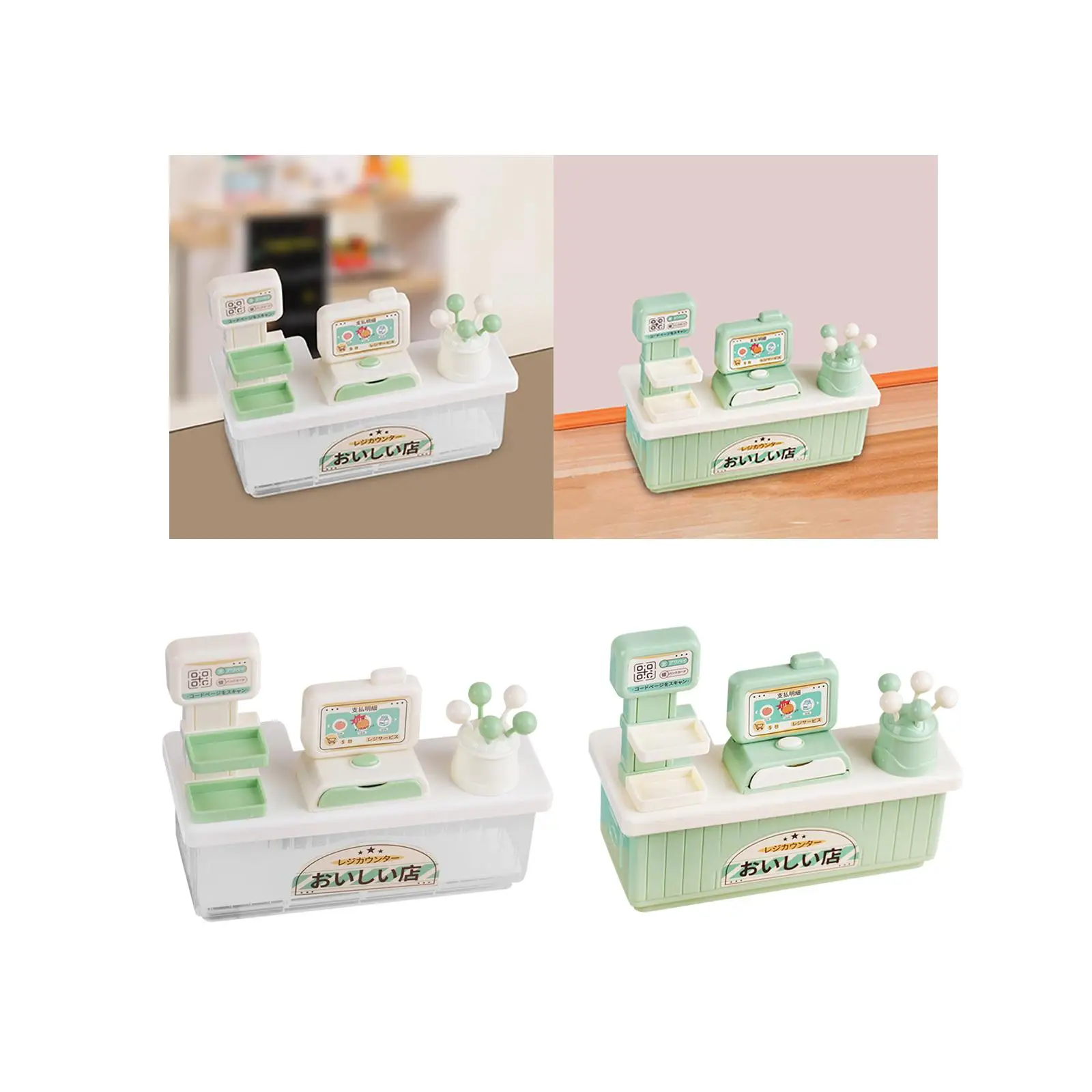 

Игрушечный кассовый аппарат для кукольного домика, модель кассира для детей, подарки для вечеринок