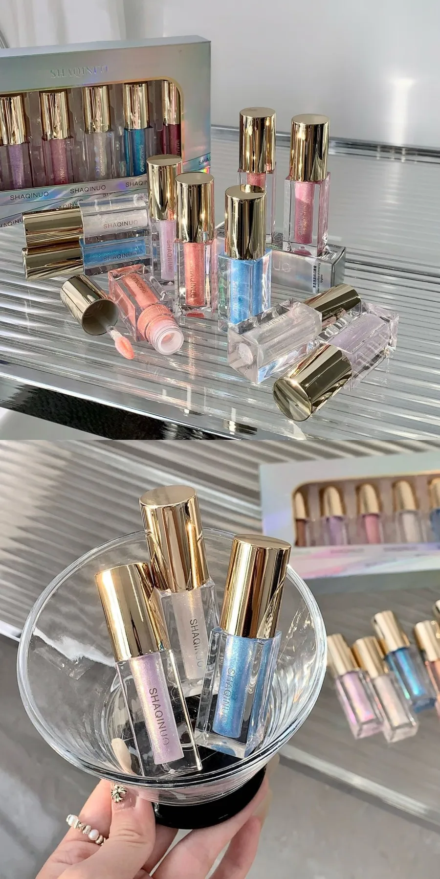 3d Diamant Pink Schimmer Lipgloss Mit Metallic Glanz Effekt_voghion.com