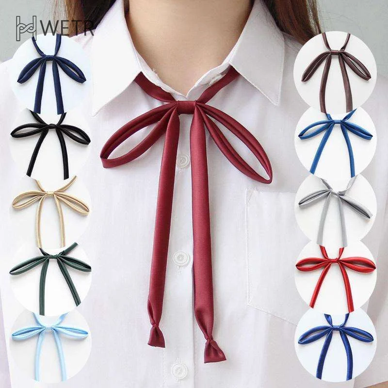 

Women‘s Shirts Bowtie Ladies Girl School Wedding Party Bowknot Classic Uniform Suits Collar Bow Tie Accessories