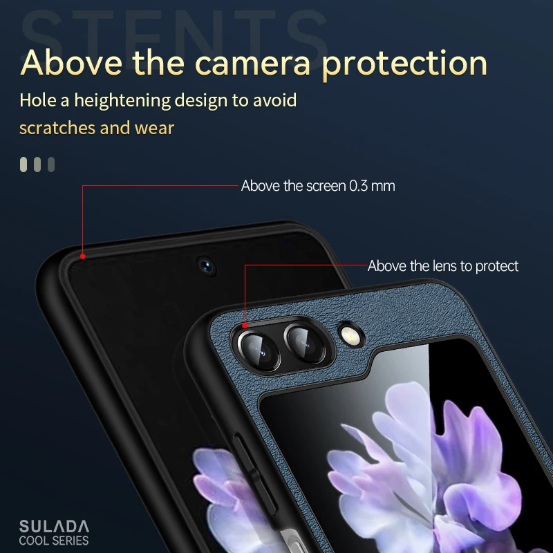 SULADA Tide Cool For Samsung Z Flip 5 Case Wristband Stand for Samsung Galaxy Z Flip 5 Case