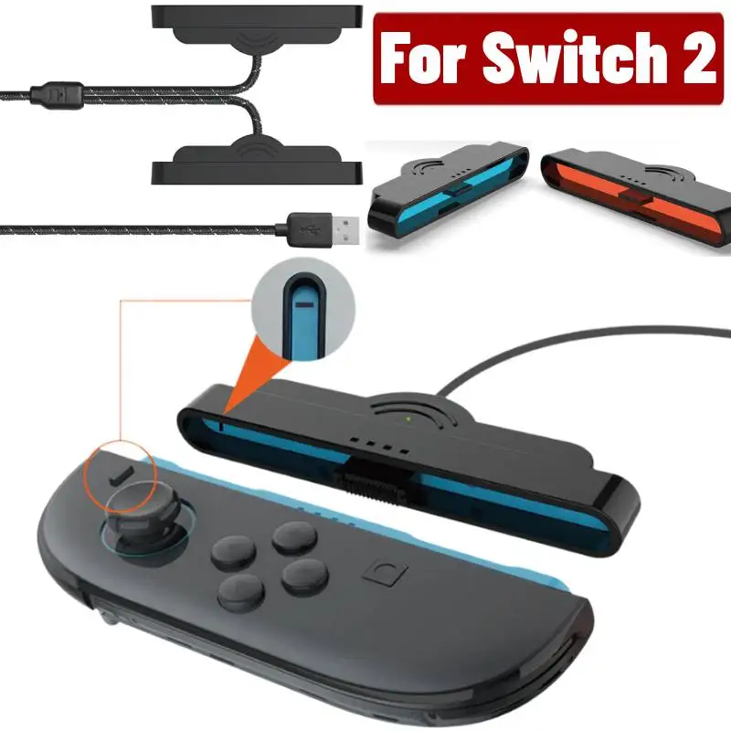 휴대용 충전 케이블 충전기 케이블 2 in 1 컨트롤러 충전기 와이어 길이 1 미터 Nintendo Switch 2 Joy-Con 컨트롤러