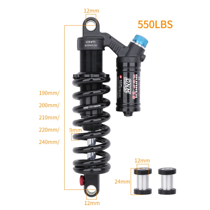 Фото Rcp2S горный велосипед Горный Задний амортизатор Mtb Damper165mm190mm 200mm 210mm 220mm 240mm 265mm новая модель №2