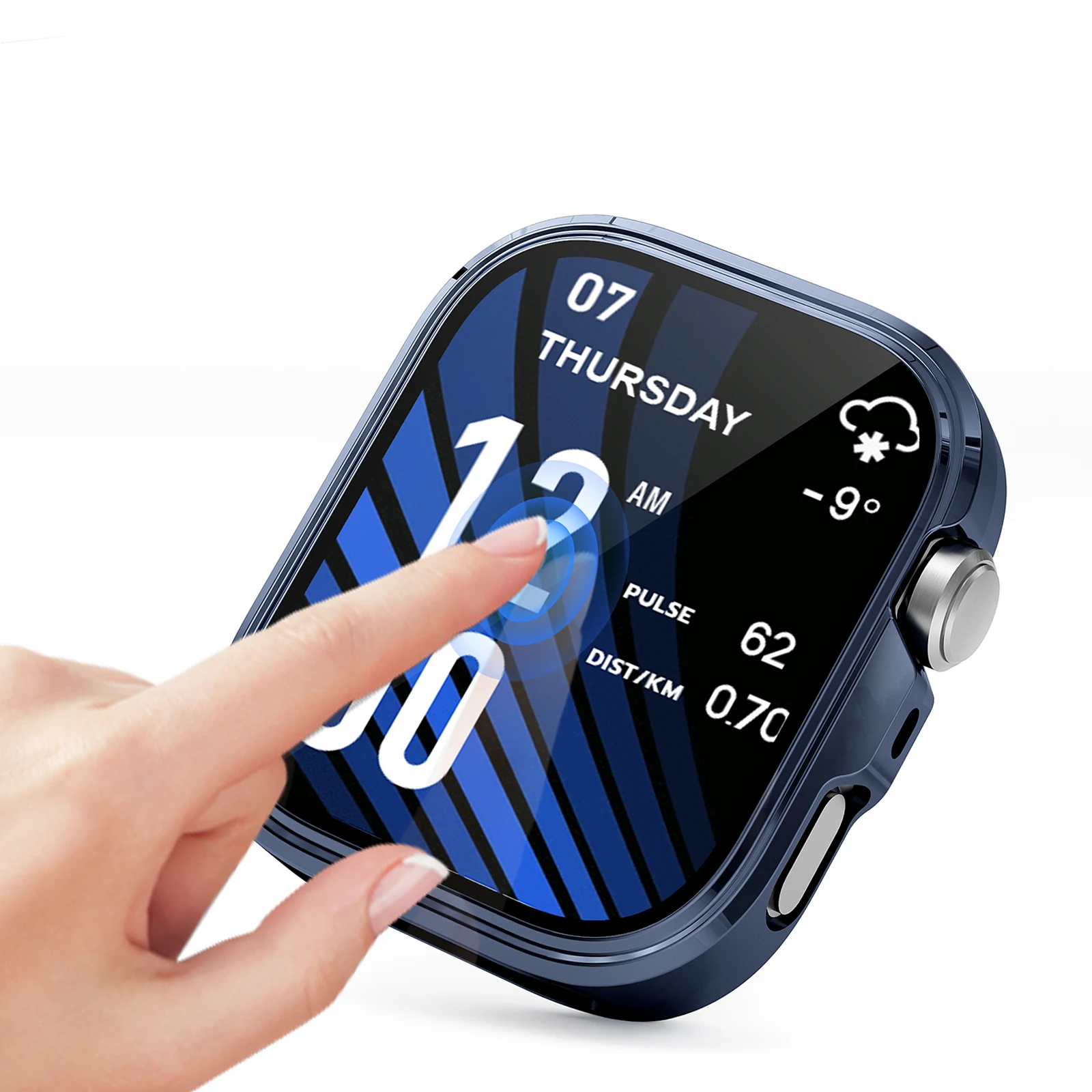 All-Around TPU Protective Bumper Frame Cover for Smartwatch - Screen Protector and Case