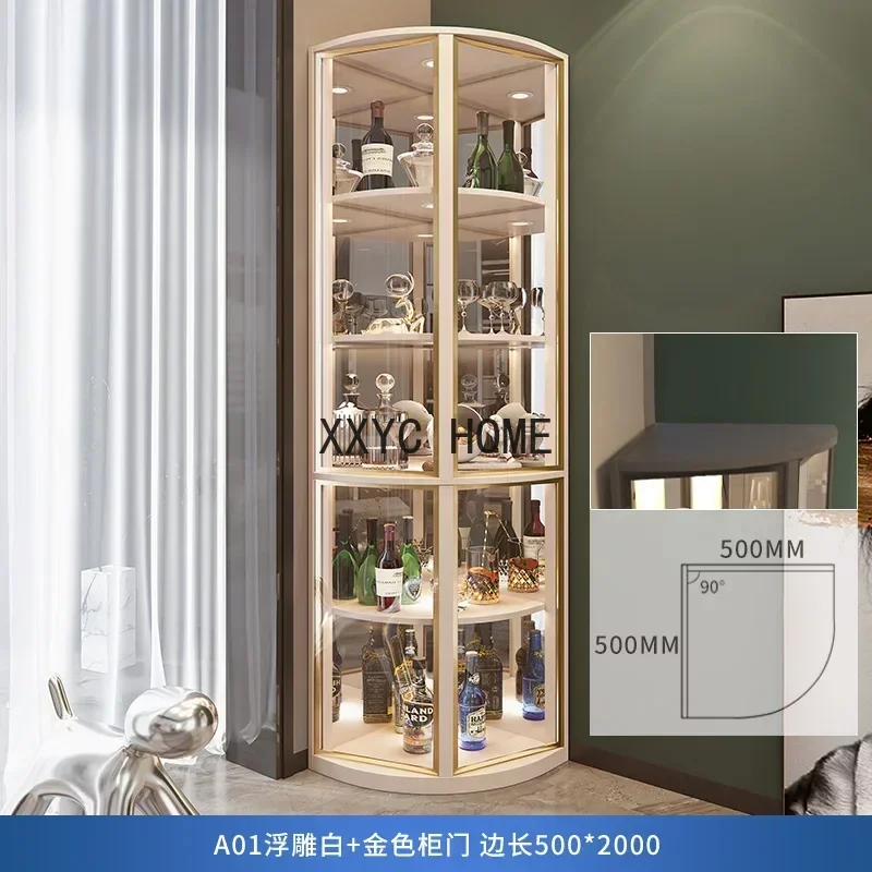 Glass Display Wine Cabinets Cellar Showcase Bottle Liquor Wine Cabinet Counter Storage Vitrinas De Vidrio Indoor Bar Furniture