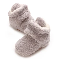0-18M Freshman Socks and Shoes Winter Boys' and Girls' Walking Boots Cotton Comfortable Soft Anti slip Warm Baby Boots 5