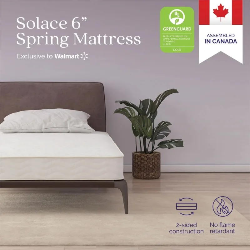 

Solace 6'' 2-Sided Bonnell Coil Mattress, Twin Size
