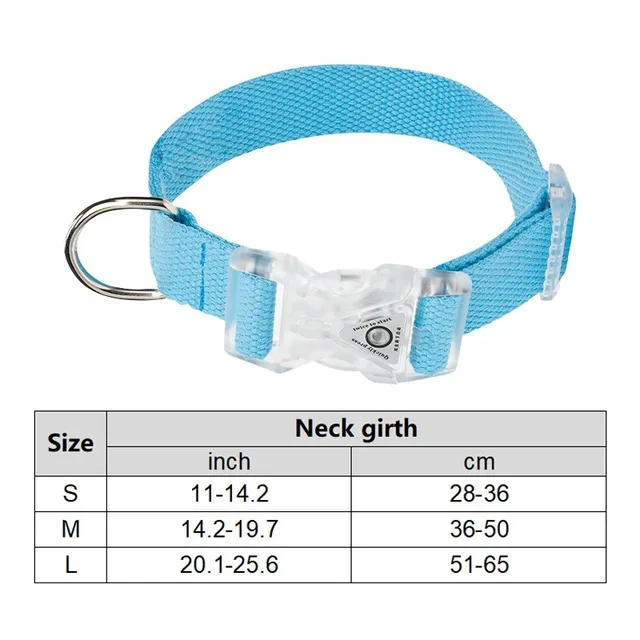 Led Adjustable Reflective Cotton Dog Collar Elastic Pet Neckband for Small Medium Large Dogs Night Safety Walking 4