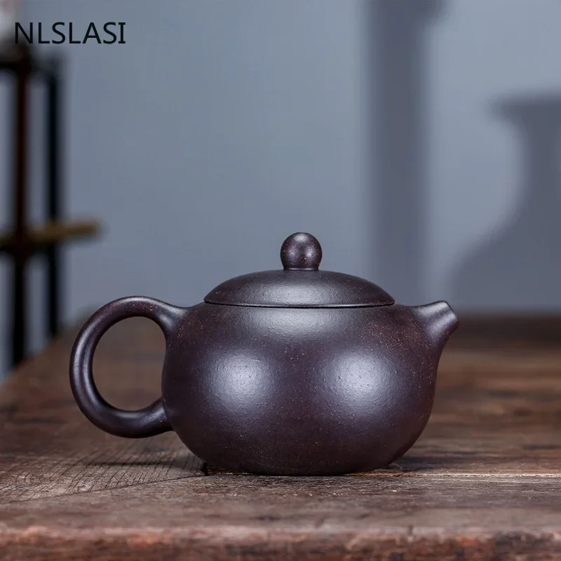 150ml Yixing tea pot purple clay Xishi filter teapots beauty kettle Raw ore Black gold purple sand Handmade Tea set authentic