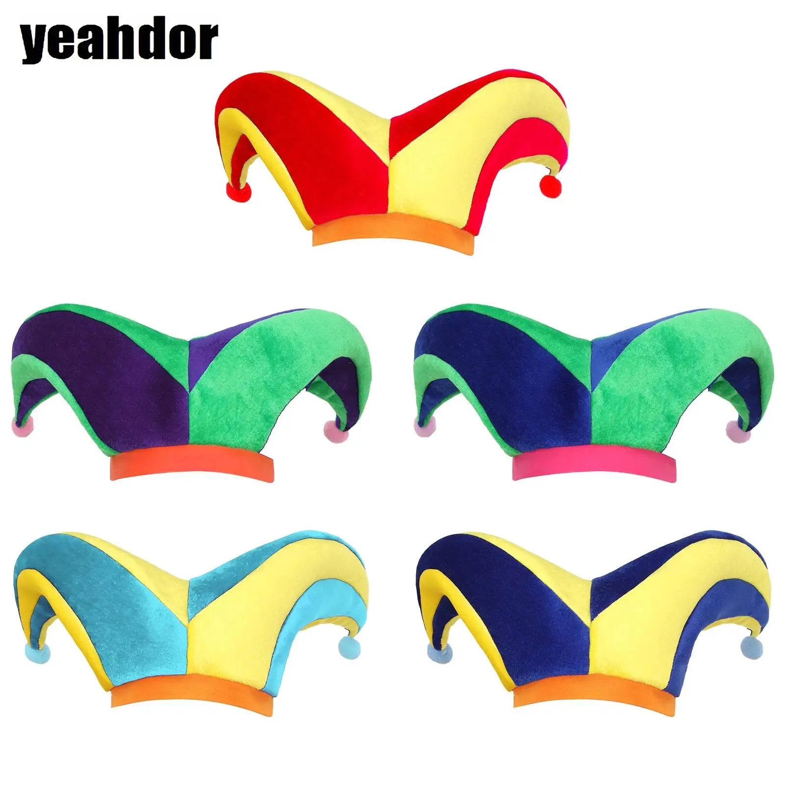 Adults Kids Funny Cute Clown Hat Cap Costume Accessory for Cosplay Stage Performance Themed Party Halloween Carnival Masquerade