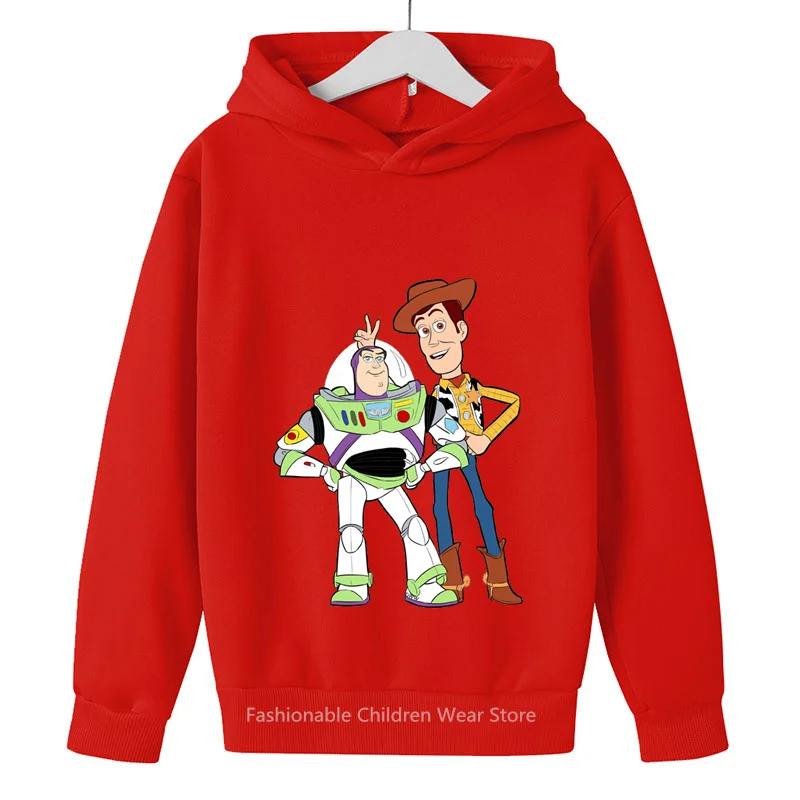 Kids Sweatshirts Spring/Autumn Disney Toy Story Kids Hoodie Cartoon Print Korean Fashion For Boys Girls