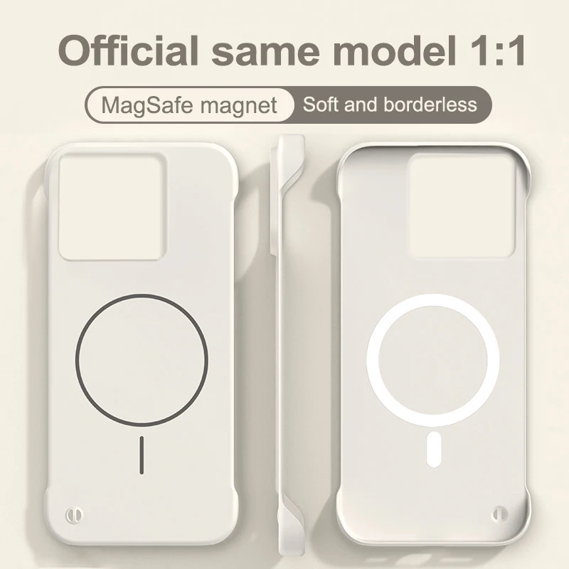 Frameless Solid Color Magnetic Case with Slim Matte Finish