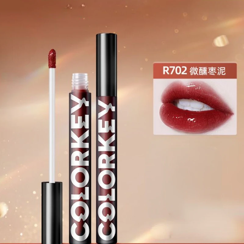 

Colorkey Small Black Mirror Lip Lacquer Female Mirror Glazed Water Light Gloss Whiteing Easy To Color Delicate Lipstick Makeup