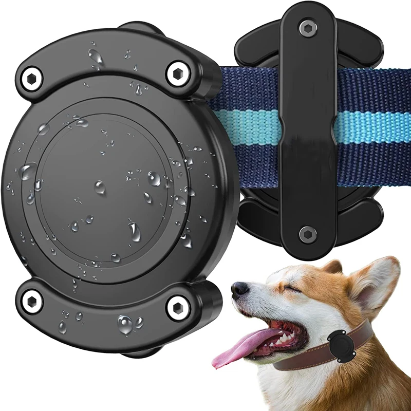 

Waterproof Airtag Dog Collar Holder For Apple Air Tag Case Durable Dog & Cat Collars Mount for AirTags Fits All Width Collars