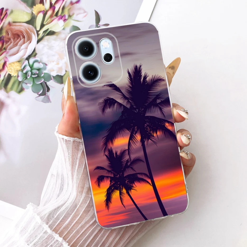 Colorful Flowers Painted Soft Slim Phone Case Cover