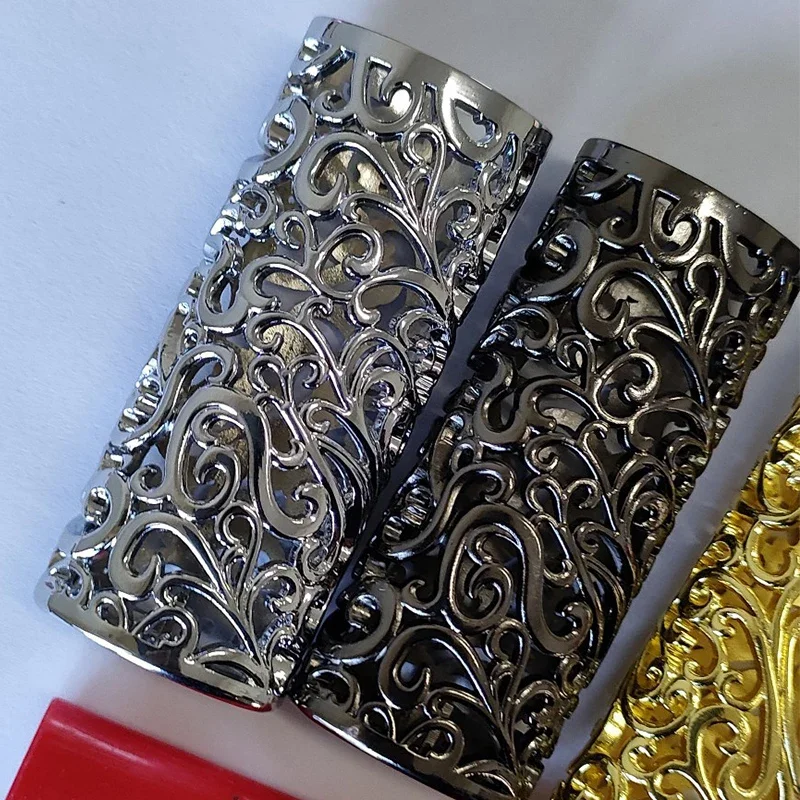 Metal Lighter Sleeve Cover Holder for BIC J6 Unique Gift for Smokers with Retro Hollow Out Design 3