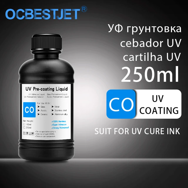 250ml Pre-coating Primer For Uv Flatbed Printer Curing Ink For Printing On Glass Ceramic And Acrylic Metal - Ink Refill - AliExpress