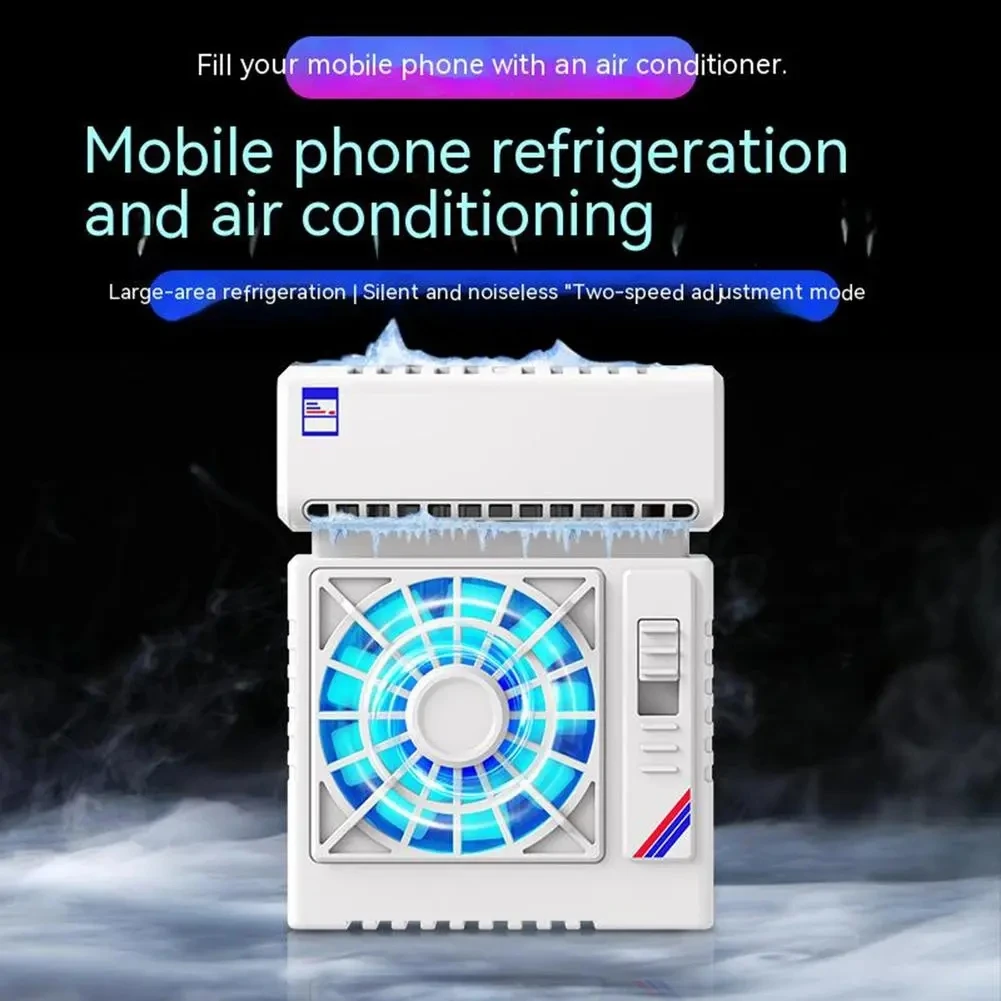 

Semiconductor Mobile Phone Radiator Air Conditioner Heat Sink Large-area Gaming Cooling Fan Cooler Accessories