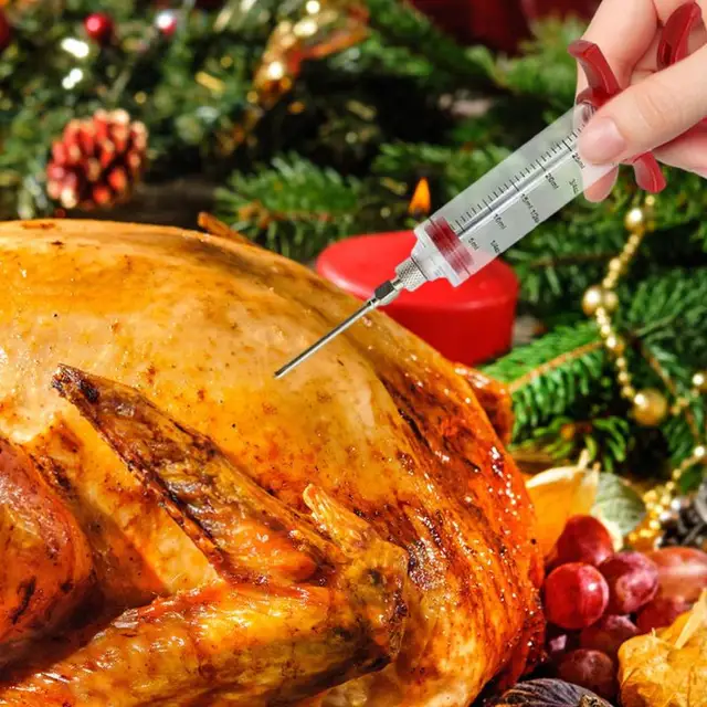 Bbq Húsfecskendők Pácos Szósz Injektor Pulyka Pác Fűszerfecskendők Hús Ízű Tű Konyha Grillezés Grillező Eszköz - Image 2