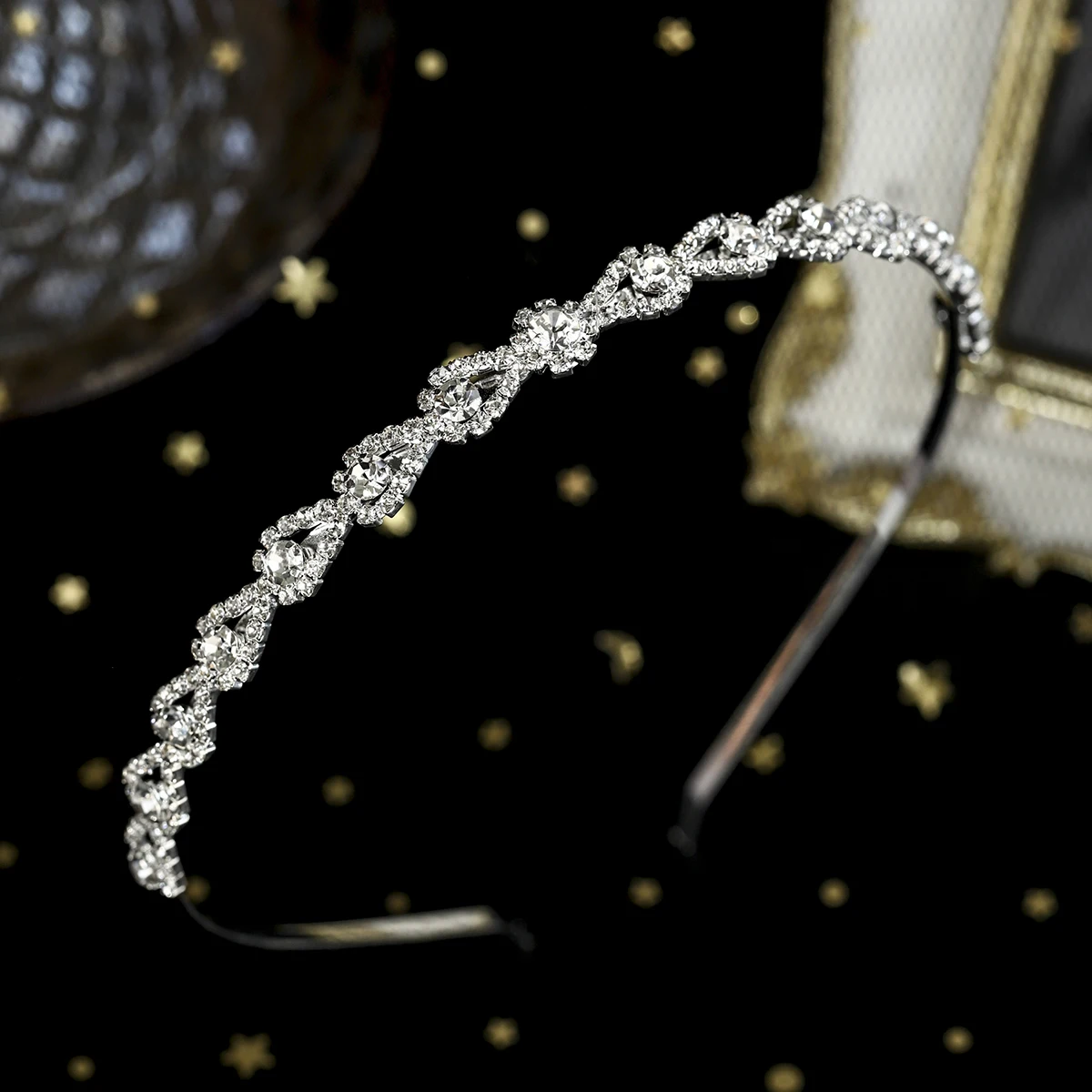 Silberne Strass-Haarkrone mit elfenbeinfarbenen Perlen, Vintage-Kristall-Braut-Hochzeits-Tiara, Braut-Kopfschmuck, Kronen, Mutter-Tochter-Stirnband – Detail 17
