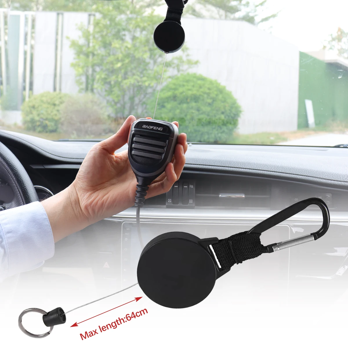 1/2PCS Retractable CB Radio Microphone Hanger Car Platform CB Radio