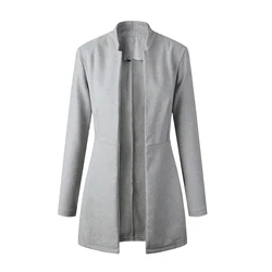 Customizable Women's Coat & Tailored Suit Jacket - M (Light Gray)