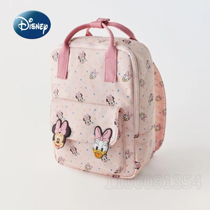 

Новая школьная сумка Disney Minnie's для девочек, милый детский рюкзак с мультипликационным рисунком, модный тренд, розовая мини-сумка для девочек с 3D рисунком, высокое качество