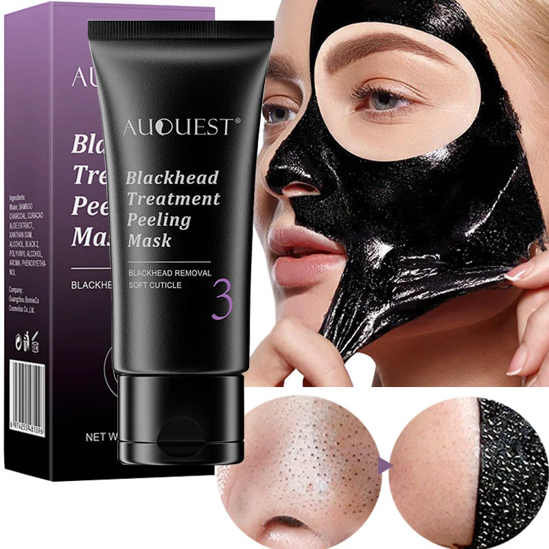 

Bamboo Charcoal Blackhead Remover Mask Peel Black Dots Shrink Pore Deep Cleansing Acne Treatment Whitening Nose Masks Face Care