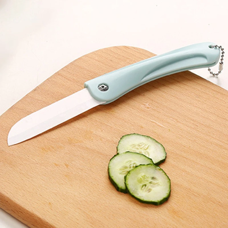 Mini Ceramic Folding Fruit Knife - Portable Kitchen Paring Knife
