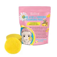 40pcs Turmeric Kojic Acid Cleansing Pads Exfoliating Pads Facial Sponges For Cleansing And Exfoliating Removing Dead Skin 1