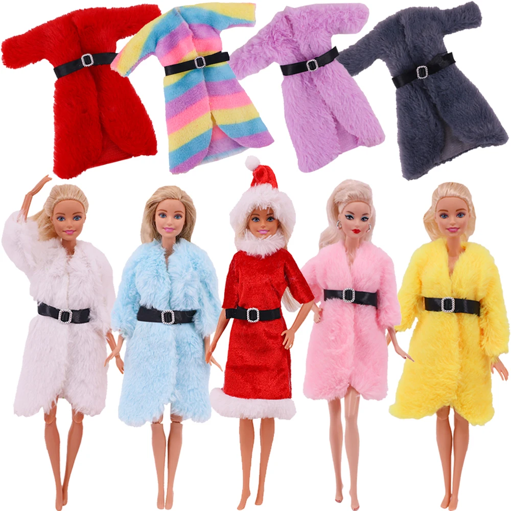 Barbies Plush Fashion Handmade Fashion Coat Everyday Wear Party Dress For 1/6 BJD Blyth, 11.8 Inch, 30Cm Doll