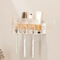 Electric toothbrush holder, bathroom solid wood storage rack, Japanese style shaver cup holder, washbasin storage rack 1