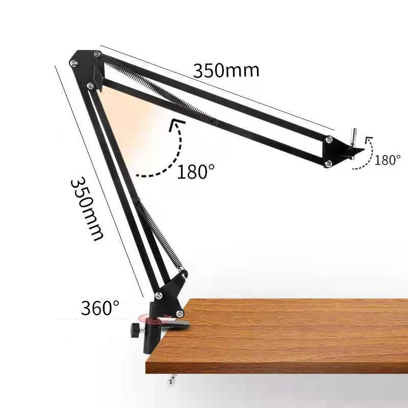 Tripé com Luz do Anel Telefone Celular Mesa de Filmagem de Vídeo Desktop Tripa Horizontal do Smartphone para Filmagem de Cozinheiro - Image 5