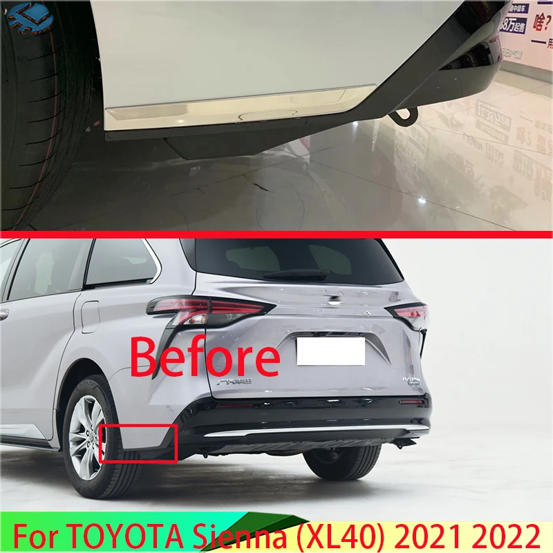 

Для TOYOTA Sienna (XL40) 2021 2022 защита для заднего угла из нержавеющей стали, защита для заднего бампера, боковая защита для углов
