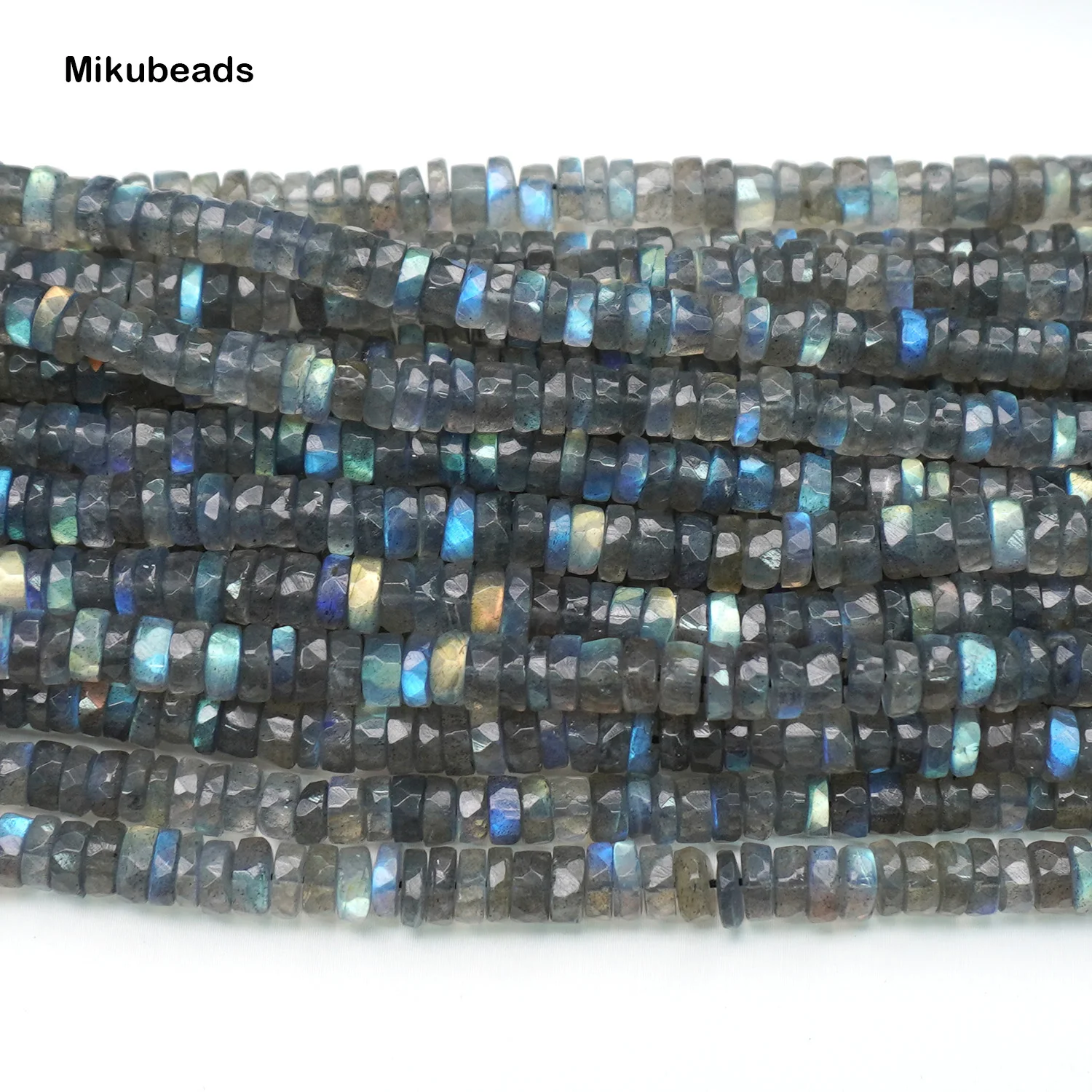 5.3mm 3A Madagascar Labradorite Rondelle Faceted Loose Beads For Making Jewelry DIY Necklace Bracelet beads charms loose gemstone beads loose labradorite beads loose beads