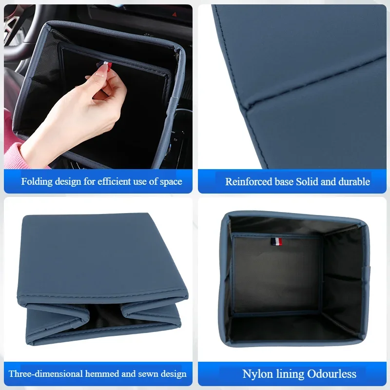 Car Trash Can Folding Portable Multifunctional Seat Back Hanging Storage Bag Waterproof Car Storage Bag For BMW New 5 Series i5