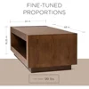 Artemis Large 2 Tier Contemporary Rectangle Wooden Center Coffee Table with Shelf Storage for Living Room in Refined 5